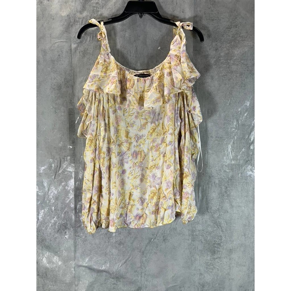 INC International Concepts Women's Plus Adeline Garden Cold-Shoulder Top SZ 3X